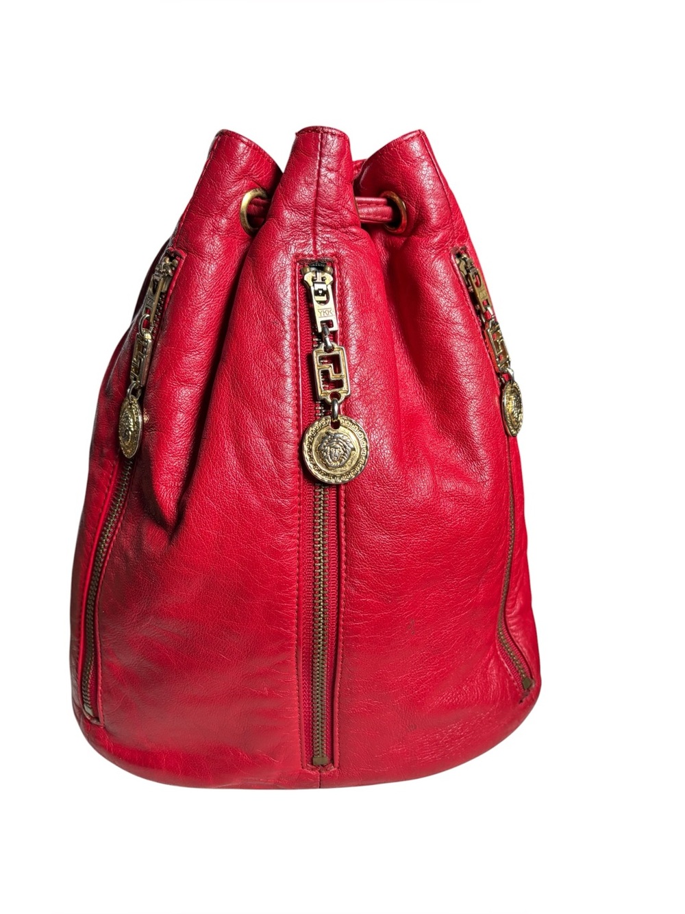 Vintage Versace-Inspired Red bucket Bag - Picture 3 of 15